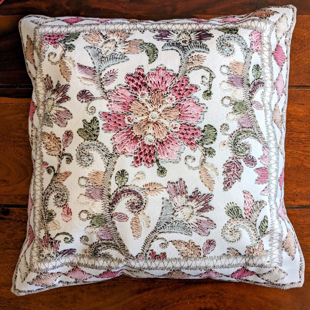 Satin Botanica Cushion Cover, Pack of 2, 16" x 16" - Coral Slub -